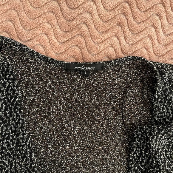 Ambiance Long Black Cardigan - Picture 3 of 4